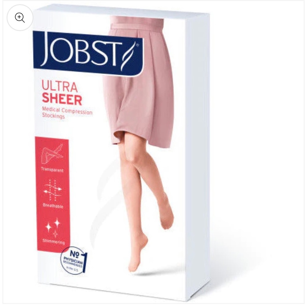 JOBST® UltraSheer Waist High Stockings Sun Bronze 15-20mmHg Brand New in Box
